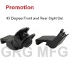 GDT AR15 AR 15 Front and Rear 45 Degree Rapid Transition BUIS Backup Iron Sight