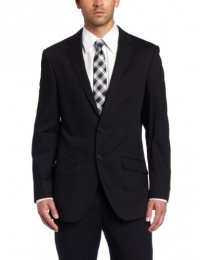 Kenneth Cole New York Mens Black Solid Suit Separate Coat