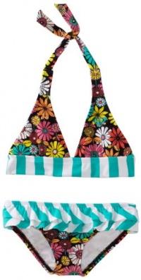 Roxy Kids Girls 2-6X 70S Halter Ruffle Beach Bloom Print Set