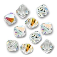 SWAROVSKI ELEMENTS #5301 Bicone Crystal AB Beads 8mm (8)