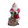 Kurt Adler 7-1/2-Inch Polonaise Santa with Teddy Bear Ornament