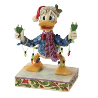 Enesco Disney Traditions by Jim Shore Donald with Christmas Lights Figurine, 6-1/2-Inch