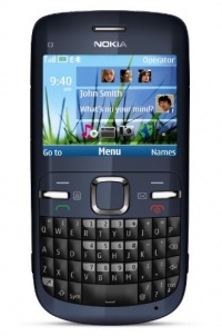 Nokia C3-00 Unlocked Cell Phone with QWERTY, Dedicated E-mail Key, 2 MP Camera, Media Player, WLAN, and MicroSD Slot--U.S. Version with Warranty (Slate)