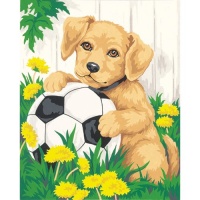 Dimensions Needlecrafts Paintworks Paint By Number, Puppy & Soccer Ball