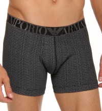 Emporio Armani Men's All Over Logo Stretch Cotton Boxer Brief