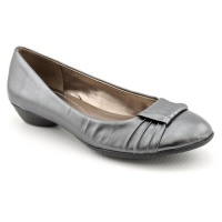 Naturalizer Hollie Wide Flats Shoes Silver Womens