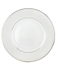 A sweet lace pattern combines with platinum borders to add graceful elegance to your tabletop. The classic shape and pristine white shade make these dinner plates a timeless addition to any meal. From Lenox's dinnerware and dishes collection.