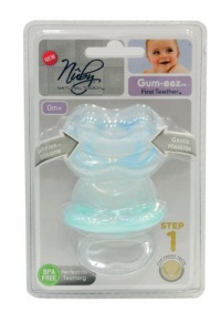 Nuby 2 Pack Gum-Eez First Teether, Colors May Vary