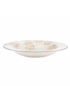 Lenox makes vintage florals feel fresh with the Blush Silhouette rim soup bowl. Sturdy bone china combining a muted palette and sparkling platinum edge brings unparalleled elegance to corn chowder or lobster bisque.