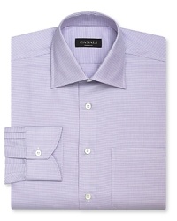 Canali Mini-Houndstooth Dress Shirt - Contemporary Fit