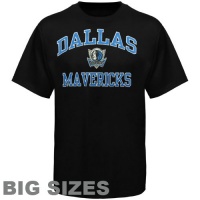 NBA Majestic Dallas Mavericks Big Size Heart and Soul T-Shirt - Black