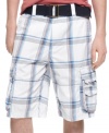 Laid-back plaid shorts from American Rag are ready to let the good times roll.