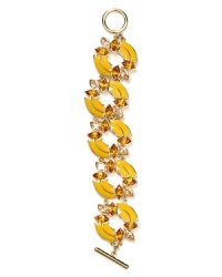 This bold Carolee bracelet beat out hundreds to be named a winning design in the 2012 jewelry design contest hosted by Carolee for the students of the Fashion Institute of Technology.