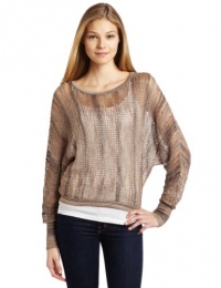 BCBGMAXAZRIA Women's Camille Dolman Cropped Sweater, Parfait Multi, Large