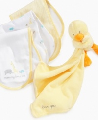 Doubled-layer cotton burp cloths by Carter make staying clean look so cute.