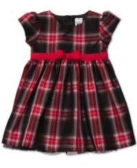 Paired with tights or worn alone, this plaid dress from Carter's will be her best party companion.