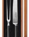 Ginsu Chikara Series 2 Piece Japanese 420J2 Stainless Steel Carving Set with 8 Inch Carving Knife and Fork; Bamboo Storage Case Included