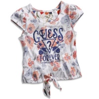 GUESS Kids Girls Little Girl Reverse-Print Top, PRINT (3T)