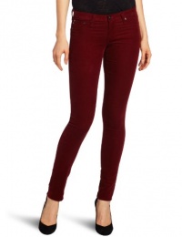 AG Adriano Goldschmied Women's Velvet Corduroy Legging Super Skinny Jean, Garnet, 28