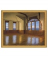 Expand your horizon with Daybreak by Edward Gordon. Blue skies and ocean meet beyond grand windows while early light floods the colorful stained glass and empty space inside. Full of possibilities, this unique art piece adds intrigue to your own rooms.