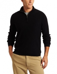 Alex Stevens Men's Ribbed Quarter Zip Mock Neck Sweater