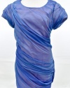 Diane Von Furstenberg Pool Blue and Pink Silk Dress