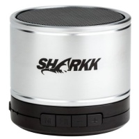 SHARKK Portable Bluetooth Mini Speaker, Alloy Steel Housing, Powerful Loud and Clear Sound with Bass. Reads Music From SD Cards And Has Built in Mic. Works With All iPhone, iPad, iTouch, Blackberry, Nexus, Samsung and all Phones and MP3 Players. Speaker S