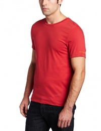 Hugo Boss Men's Orange Short Sleeve Crew Neck Tee, Red, Large