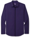 Look sharp in this stylish slim fit button down shirt by American Rag.