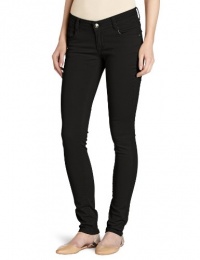 Southpole Juniors Basic Stretch Twill Color Skinny Jeans, Black, 7