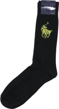 Polo Ralph Lauren Big Pony Wool Boot Sock (10-13, Yellow)