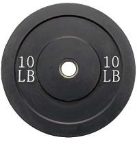 10 Pound Solid Rubber bumper Plates Black Pair