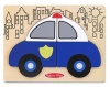 2 Item Bundle: Melissa & Doug 3759 My First Chunky Puzzle - Police Car + Free Activity Book