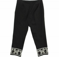 Jones New York Paisley Hem Capris, Petites Black 14P