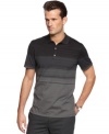 Graduated tonal striping styles-up your polo look with this refined shirt from Calvin Klein.