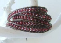 Garnet Wrap Bracelet