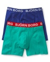 These blue cotton trunks from Bjorn Borg are touched with a bit of stretch for comfort.