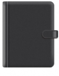 Pierre Belvedere A4/Letter Size Snap Portfolio, Refillable, Black (579240)