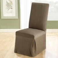 Sure Fit Stretch Pique 2 Knit Dinning Room Chair Slipcover, Taupe