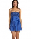 BCBGMAXAZRIA Silk Party Dress Larkspur Blue