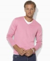 Crafted from luxurious Pima cotton, this lightweight classic-fitting sweater is the perfect preppy layering piece.