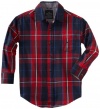 Nautica Sportswear Kids Boys 2-7 Long Sleeve Plaid Woven Shirt, Sport Navy, Medium