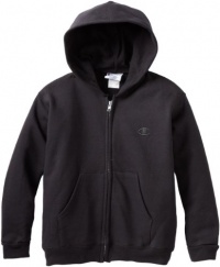 Champion Boys 8-20 Full Zip Hoodie, New Black, 18-20