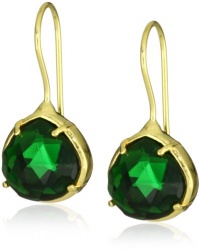 Coralia Leets Jewelry Design Riviera Collection Mini French Wire Prong Earrings Emerald