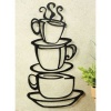 Coffee House Cup Java Silhouette Wall Art Metal Mug