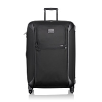 True to Tumi's heritage of innovation and the future of advanced travel design, this lightweight 4-wheel case combines hardside protection with our modern, iconic ballistic nylon aesthetics. Significantly lighter than traditional wheeled cases, this larger packing case offers the easy maneuverability of four 360° spinner wheels, all-around bumper guards, impressive impact resistance, Tumi's patented impact-resistant X-Brace™ handle system and smooth, durable ballistic nylon fabric covering a strong and flexible polypropylene shell. The exterior features convenient zip pockets and the interior includes accessory pockets, tie-down straps and removable garment sleeve.