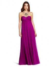 Adrianna Papell Women's Beaded Grecian Gown, Pansy, 16