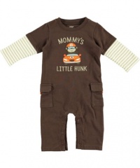 Carters Mock-Layer Appliqued Coveralls - Baby