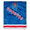 NHL New York Rangers Jersey Royal Plush Raschel Throw Blanket, 50x60-Inch