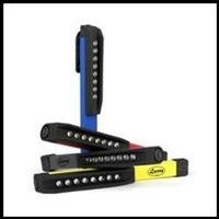 NEBO 5618 THE LARRY 8 LED WORK LIGHT MAGNETIC CLIP LIGHT 60 LUMENS 180 DEGREES Yellow, Red, Black, Blue KIT -Bonus Abco Tech Credit Card LED Light included-